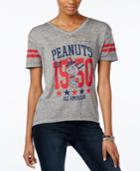 Freeze 24-7 Juniors' Peanuts All-american Graphic T-shirt