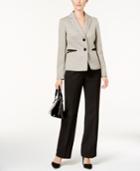 Le Suit Tweed Two-button Pantsuit