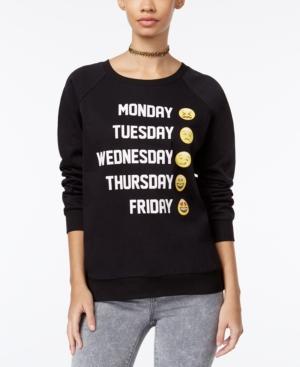 Freeze 24-7 Juniors' Emoji Graphic Sweatshirt