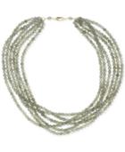 Labradorite Six-row Necklace (270 Ct. T.w.) In 14k Gold Over Sterling Silver