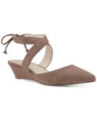 Nine West Elira Pointed-toe Two-piece Wedges Women's Shoes