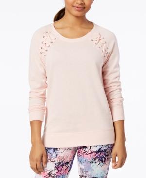 Material Girl Active Juniors' Lace-up Sweatshirt, Created For Macy's