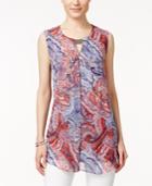 Jm Collection Printed Sleeveless Top, Only At Macy's