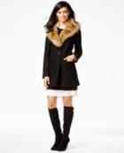 Inc International Concepts Faux-fur-trim Shawl-collar Coat, Only At Macy's