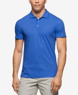 Calvin Klein Men's Slub Interlock Solid Polo Shirt