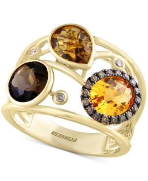 Sienna By Effy Multi-gemstone (3-1/2 Ct. T.w.) And Diamond (1/6 Ct. T.w.) Openwork Statement Ring In 14k Gold