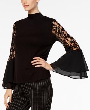 Joseph A Lace Bell-sleeve Top