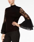 Joseph A Lace Bell-sleeve Top