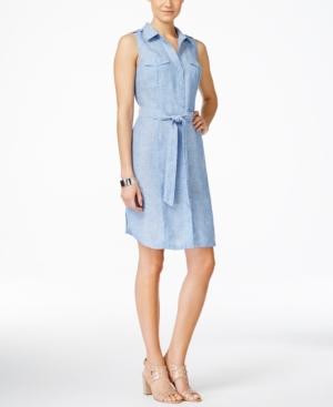 Inc International Concepts Linen Chambray Shirtdress, Only At Macy's