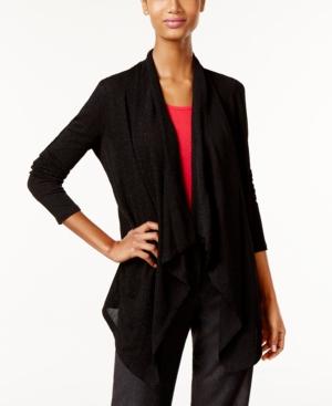 Calvin Klein Metallic-detail Flyaway Cardigan
