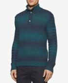 Calvin Klein Men's Space-dyed Three-button Sweater