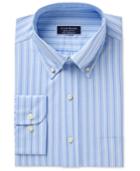 Club Room Men's Classic/regular Fit Performance Easy-care Pinpoint Double Stripe Dress Shirt, Created For Macy's