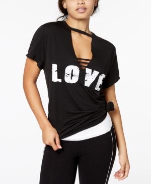 Material Girl Active Juniors' Love Choker T-shirt, Created For Macy's
