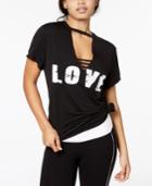Material Girl Active Juniors' Love Choker T-shirt, Created For Macy's