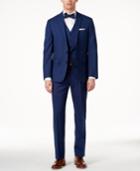 Ryan Seacrest Distinction Men's Slim-fit Blue Windowpane Vested Suit, Only At Macy's