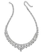Charter Club Silver-tone Multi-crystal Statement Necklace, Only At Macy's