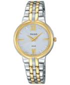 Pulsar Women's Solar Two-tone Stainless Steel Bracelet Watch 29mm Py5024