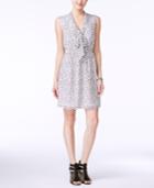 Betsey Johnson Polka-dot Tie-neck Sheath Dress