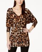 Thalia Sodi Dolman-sleeve Leopard Print Top, Only At Macy's