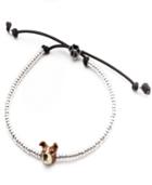 American Staffordshire Head Bracelet In Sterling Silver And Enamel