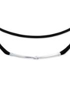 Anne Klein Silver-tone Hardware And Velvet Choker Necklace