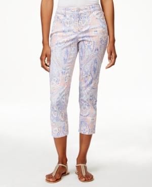 Charter Club Petite Printed Capri Jeans