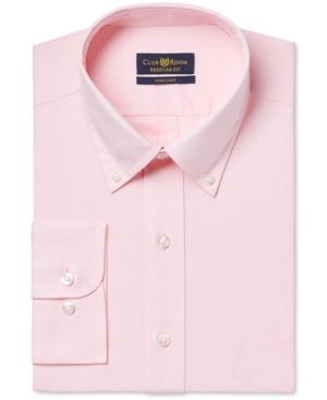 Club Room Estate Wrinkle-resistant Powder Pink Pinpoint Solid Dress Shirt, Only At Macy's