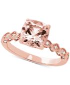 Love Rocks Bridal Morganite (2 Ct. T.w) & Diamond (1/3 Ct. T.w.) Ring In 14k Rose Gold