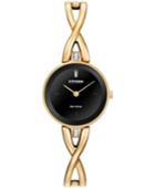 Citizen Women's Eco-drive Gold-tone Stainless Steel Bangle Bracelet Watch 23mm Ex1422-54e