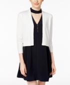 Calvin Klein Open-front Braided-trim Shrug