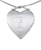 Heart Locket Necklace In Sterling Silver