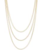 Thali Sodi Gold-tone Graduated Herringbone Layered Necklace, 30 + 3 Extender, Created For Macy's