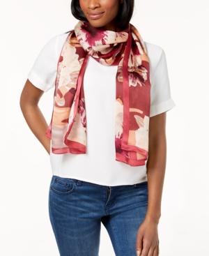 Vince Camuto Floral-print Silk Scarf