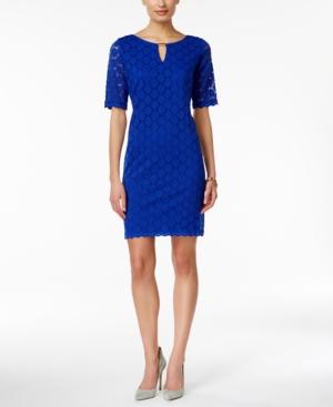 Ronni Nicole Keyhole Cutout Lace Sheath Dress