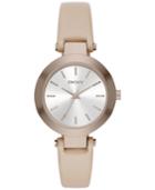 Dkny Women's Stanhope Beige Leather Strap Watch 28mm Ny2457