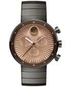 Movado Men's Swiss Chronograph Edge Gray Ion-plated Stainless Steel Bracelet Watch 42mm 3680024