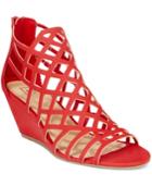 Material Girl Henie Caged Demi Wedge Sandals, Only At Macy's Women's Shoes
