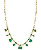 Effy Emerald (7 Ct. T.w.) And Diamond (1/3 Ct. T.w.) Pendant Necklace In 14k Gold
