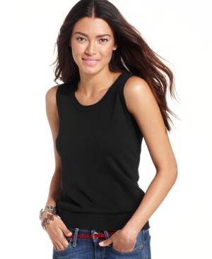 August Silk Scoop-neck Shell