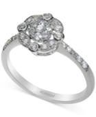 Effy Diamond Floral Cluster Ring (1/3 Ct. T.w.) In 14k White Gold