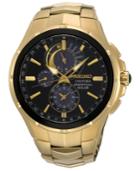 Seiko Men's Solar Chronograph Coutura Gold-tone Stainless Steel Bracelet Watch 44mm, Created For Macy's