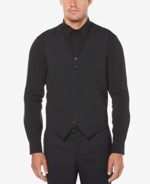 Perry Ellis Men's Slim-fit Subtle-pinstripe Suit Vest