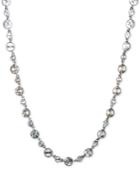 Givenchy Hematite-tone Monochromatic Crystal Collar Necklace