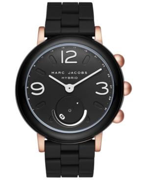 Marc Jacobs Women's Riley Black Silicone Bracelet Hybrid Smart Watch 42mm