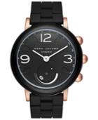 Marc Jacobs Women's Riley Black Silicone Bracelet Hybrid Smart Watch 42mm