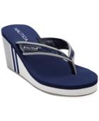 Nautica Luff Platform Wedge Thong Sandals Women's Shoes