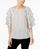 Charter Club Tiered-sleeve Top, Only At Macy's