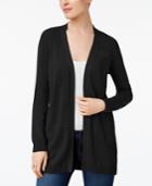 Karen Scott Cotton Open-front Cardigan, Created For Macy's