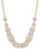 I.n.c. Pave & Stone Leaf Statement Necklace, 18 + 3 Extender