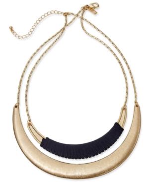 Inc International Concepts Gold-tone Faux-suede-wrapped Collar Necklace, Only At Macy's